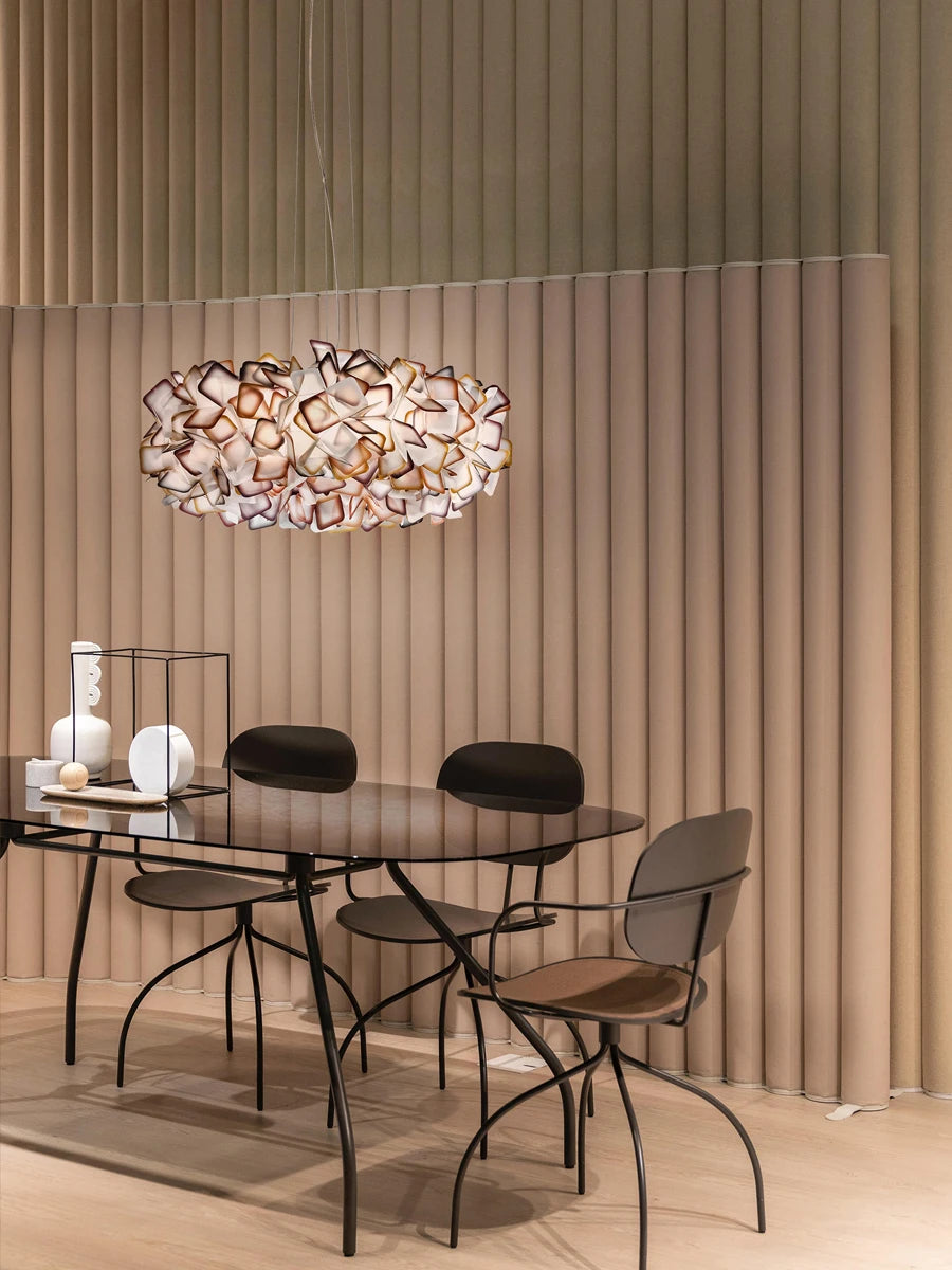 Nordic flower Petal Ceiling Chandelier Mama Non Mama Suspension lamp for Living Room Bedroom Restaurant art colorful cloud lamp