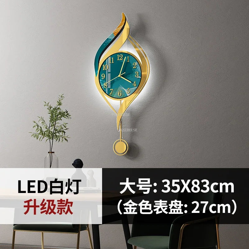 Creative Light Luxury Metal Wall Clocks Living Room Wall Clock Minimalist Modern High-end Wall Watch Nordic New Home Decoration