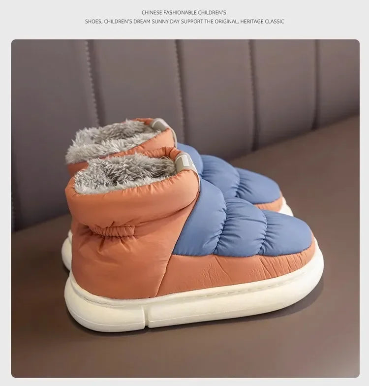 Snow Boots Men Women Winter  New Lovers Plush Thick Comfortable Cotton Shoes Waterproof Anti Slip Outdoor Casual Shoes Flats