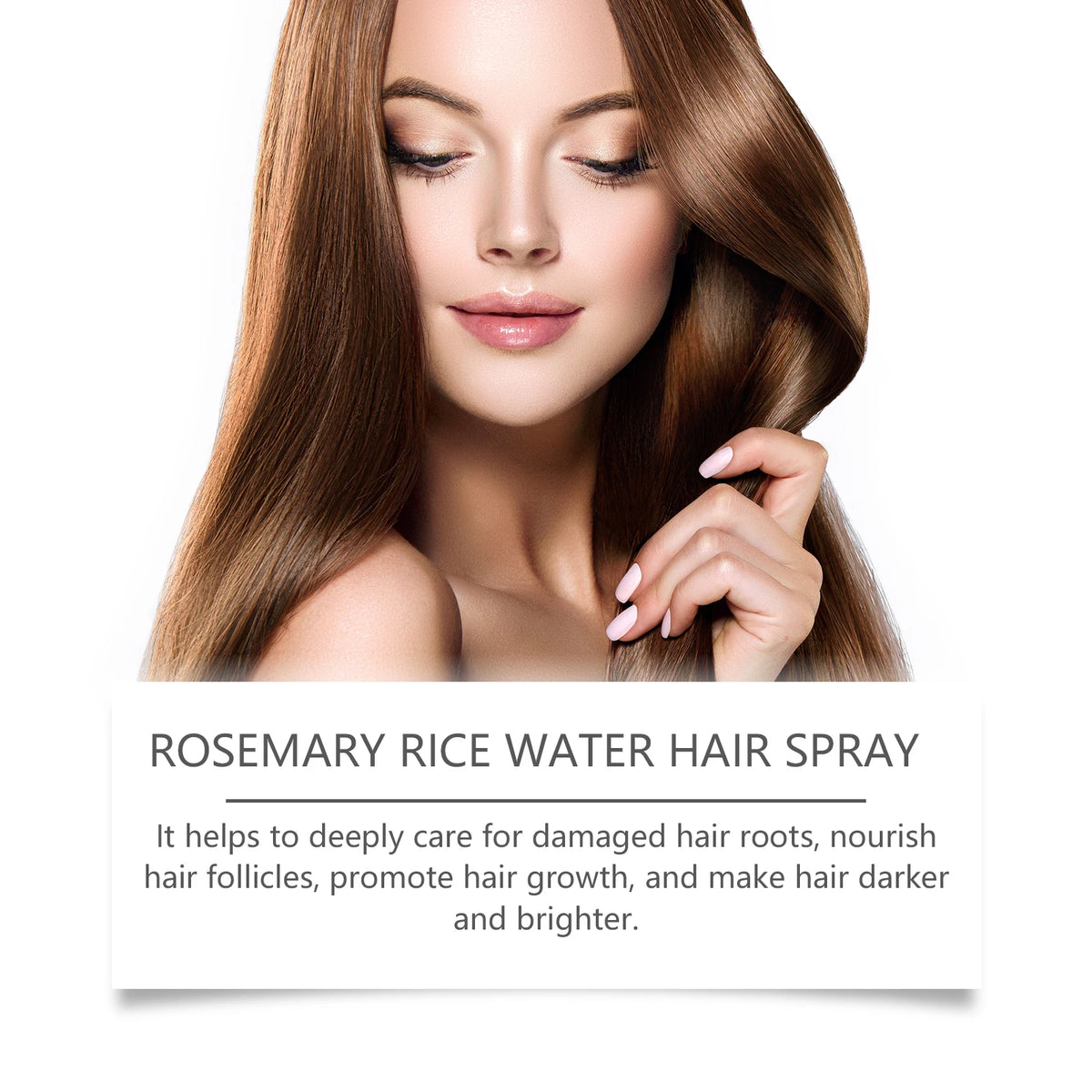 Rosemary Rice Water Hair Growth Spray – Korean Scalp Nourishing & Hydrating Treatment for Thinning Dry Frizzy Hair Care 100ml