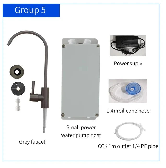 TUNGFULL 12V Electric Water Pump for Kitchen Faucet Galley Automatic Suction 1.5 L/min - Caravan Motorhome Boat Water Pump