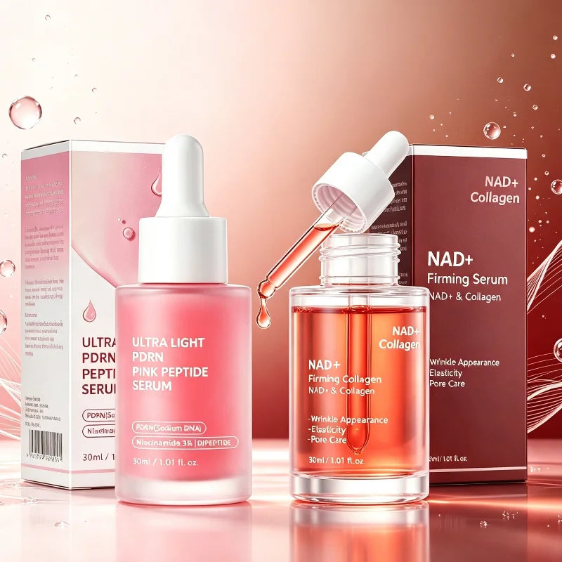 Pdrn Pink Peptide Serum Nad+ Collagen Firming Facial Essence Niacinamide Hydrating Serum Improve Elasticity Nourishing Face Care