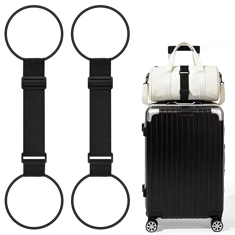 Adjustable Elastic Luggage Strap With Hook Loop For Securing Luggage Suitcase Bag Organizer Hold-Down Straps Travel Accessory