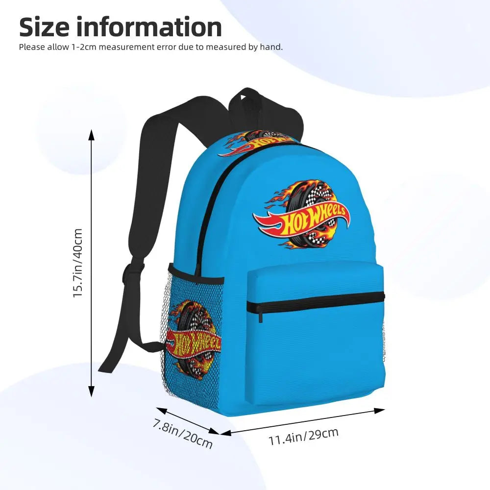 Hot Wheels Race Student Backpack School Bag Hiking Travel Daypack for Men Women Bookbag Shoulder Bags
