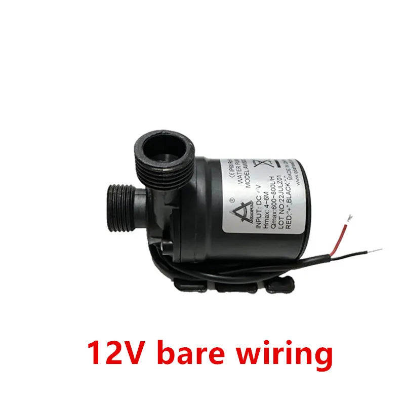 800L/H 12V Brushless Water Pump Aquarium Circulation Waterproof Solar Submersible Pump with 14mm Pagoda Connector Fittings