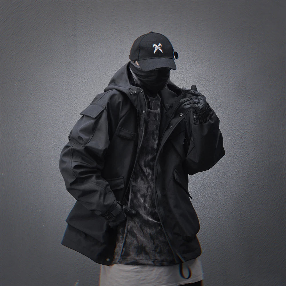 11 BYBB'S DARK 2025 Tactical Jackets Hooded Windbreaker Mens Cargo Function Jacket Fashion Coats Outwear Techwear Streetwear  ﻿