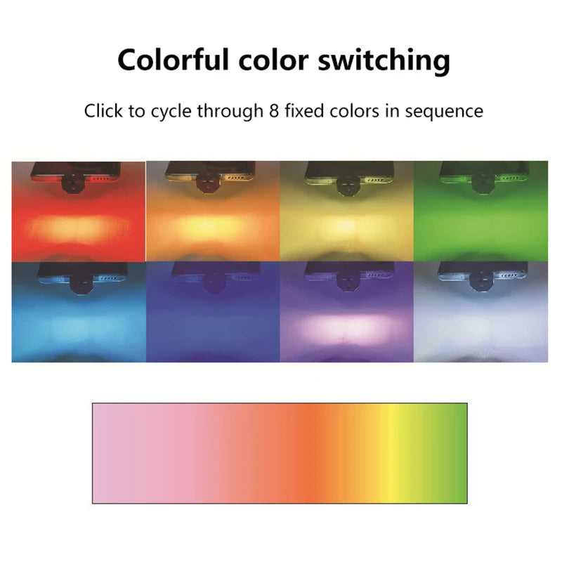 Mini TYPE-C LED Car Light Ambient Night Light Decorative Neon Lamp Auto Interior Atmosphere Emergency RGB
