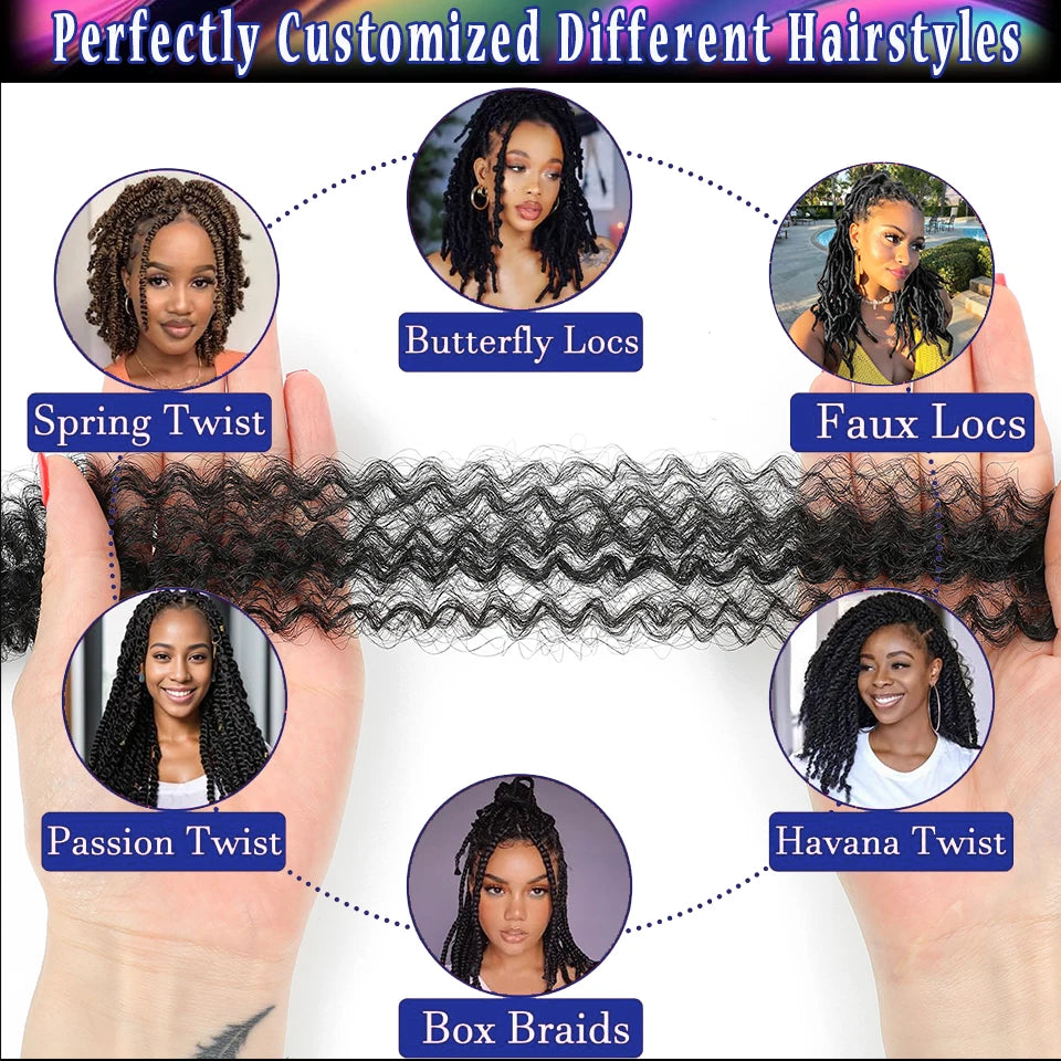 1-8 Packs Ombre Marley Twist Braiding Hair Twisted UP Kinky Twist Hair Springy Afro Twist Hair Marley Hair Extensions For Twists