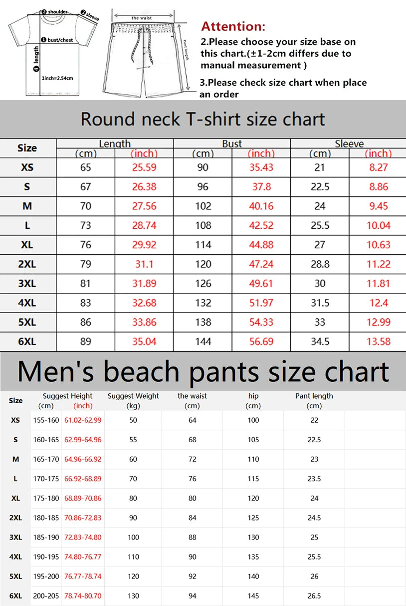 New Rose Pattern Men's T-shirt Round Neck Short Sleeve Drawstring Shorts Outdoor Breathable Casual Short Sleeve Set