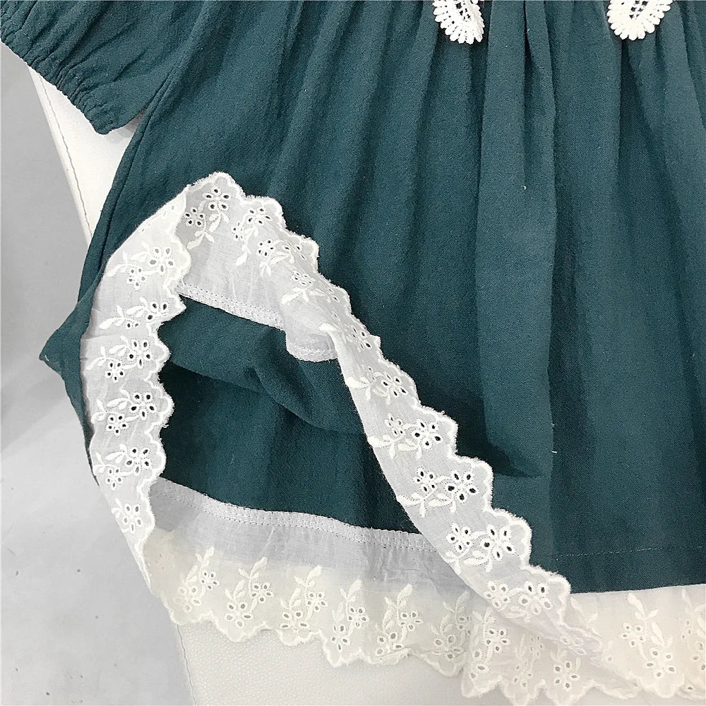 Spring Autumn Princess Dress For Girls Lace Floral Girls' Dresses Casual Long Sleeve Baby Girl Dress Clothing Children Costume