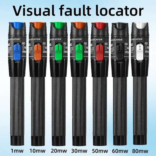 Visual Fault Locator 1/10/20/30/50/60/80MW Fiber Optic Cable Tester Tool FTTH Optical Fiber Tester SC/FC/ST 2.5mm Interface VFL