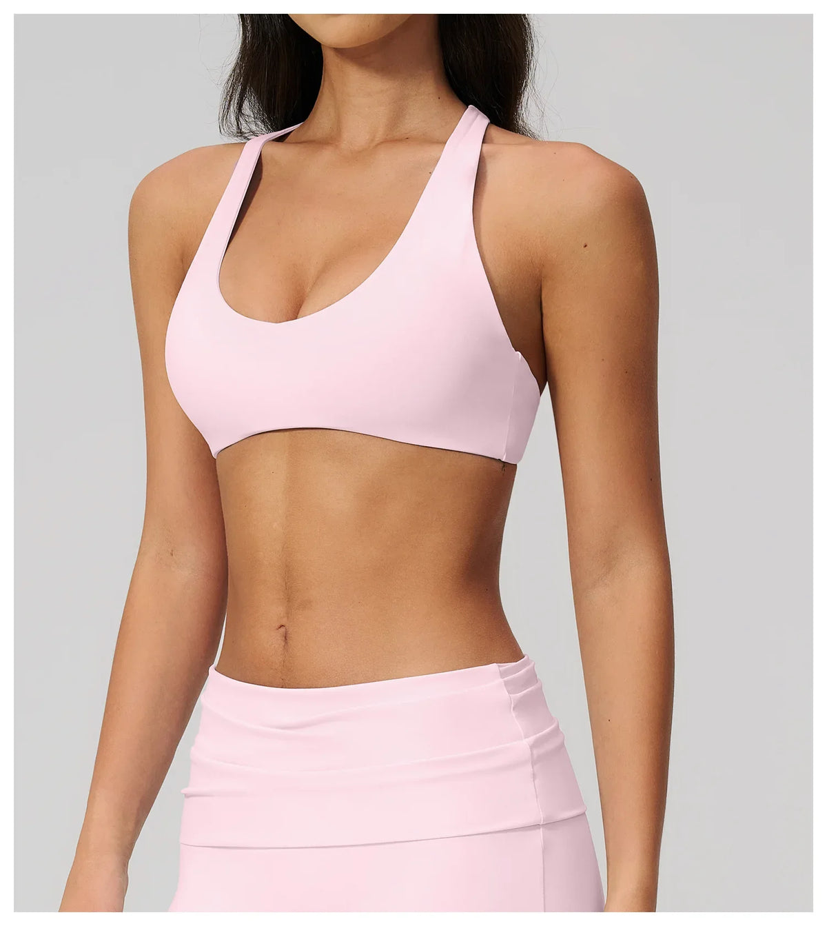 NCLAGEN Sport Bra Women High Support Fitness Brushed Underwear Back Cross Gym Clothes Training Yoga Top Pilates Workout Tank