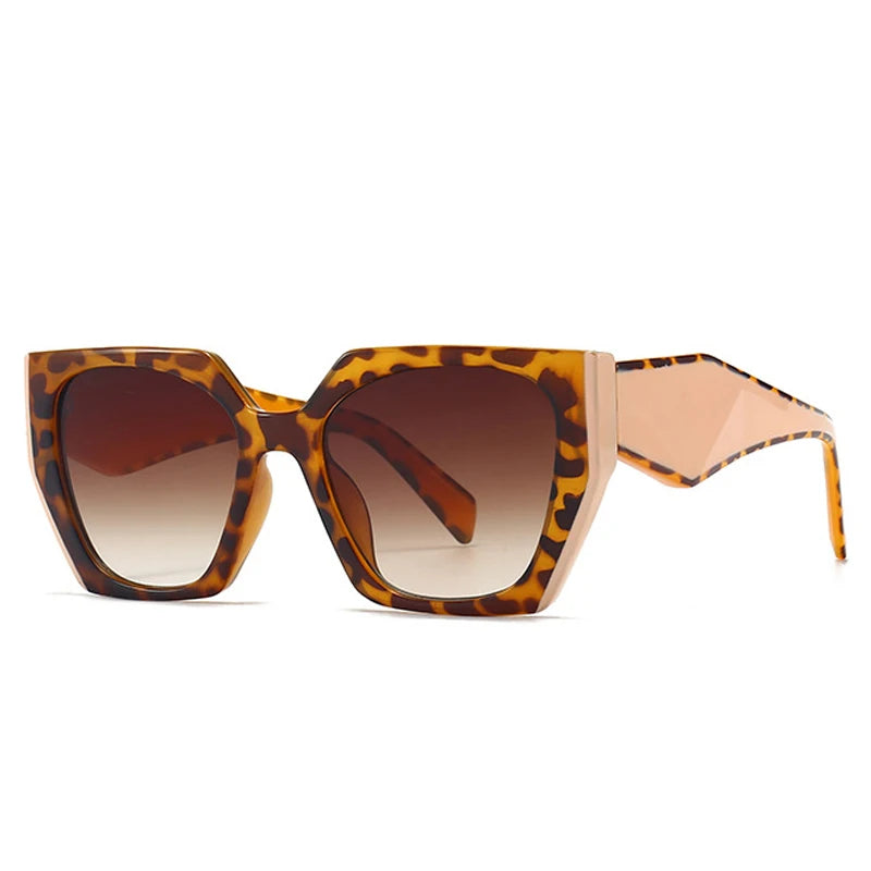SHAUNA Retro Polygon Cat Eye Women Sunglasses Fashion Brand Designer Colorful Gradient Men Sun Glasses Shades UV400