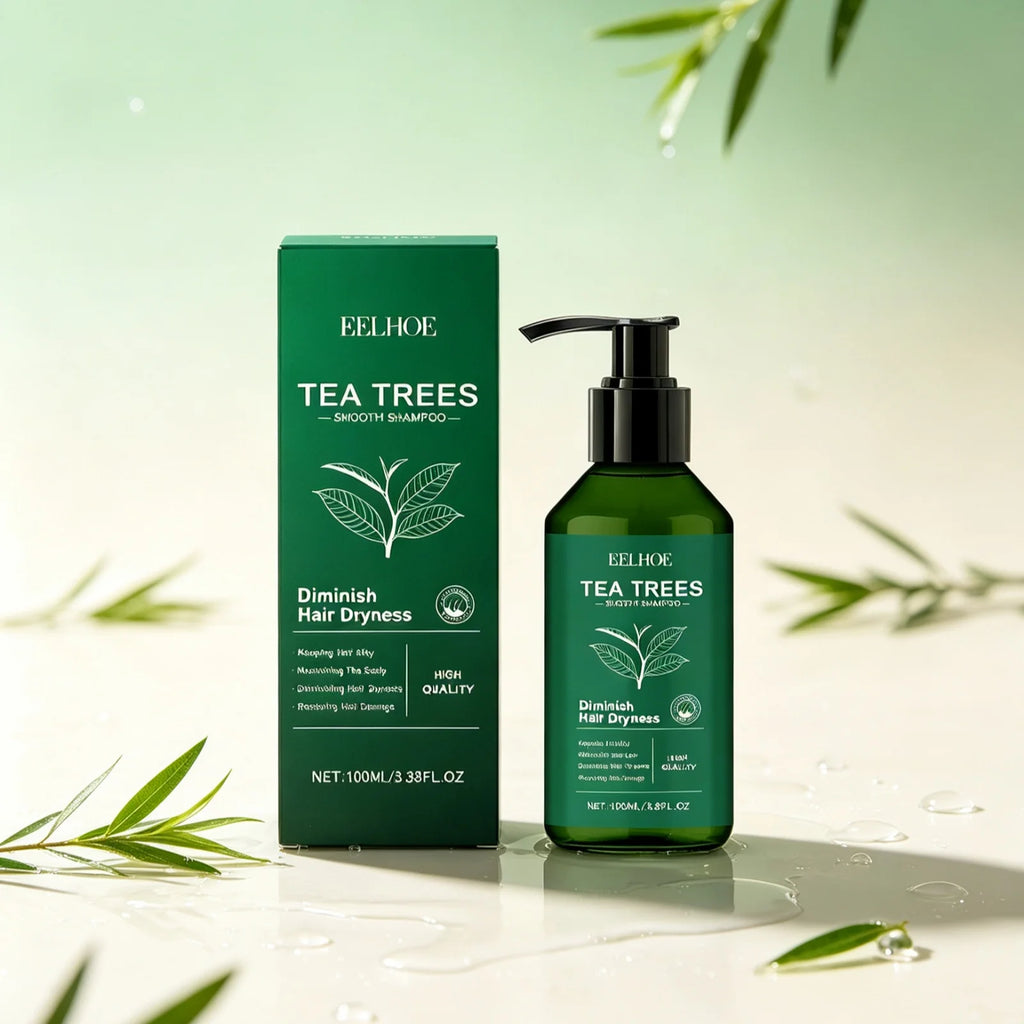 EELHOE Tea Tree Shampoo Repair Damaged Long Lasting Moisturizing Oil Control Dandruff Removal Gentle Cleansing Hair Care Shampoo