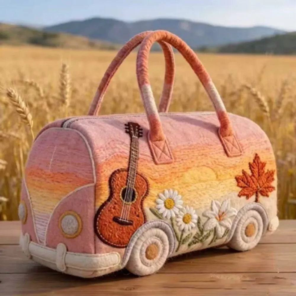 Durable 18x9x9cm Quilted Duffle Bag 3D Quilting Craft Large Capacity Fitness Short Bag Travel Handbag for Travel