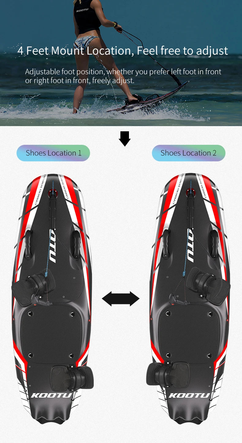 KOOTU Jet Surfboards Full Carbon Fiber Surfboards Fuel-powered surfboard 109cc Power Electric Surfboards Water Surfboards