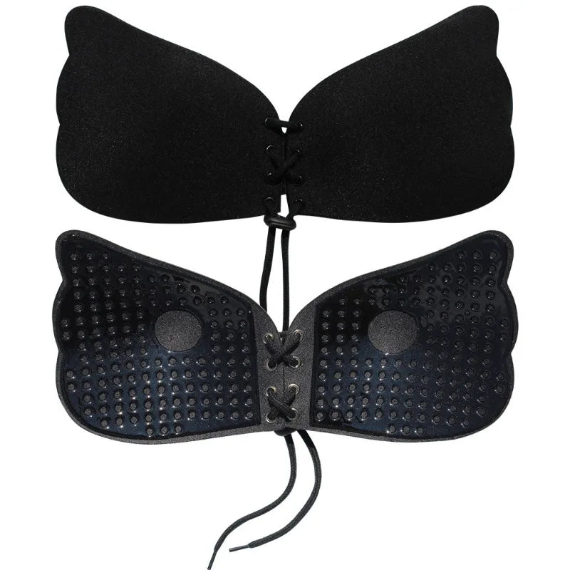 Seamless Adhesive Bras Women Breast Petals Push Up Bra Wedding Party Stick Bras Invisible Silicone Chest Paste Reusable Bra Pads