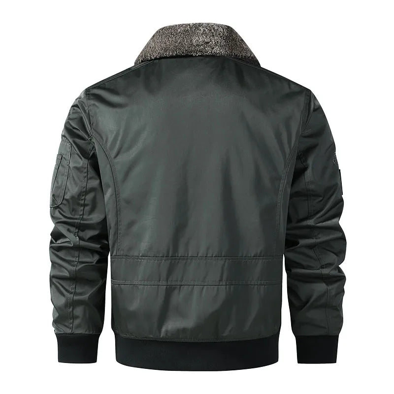 Military Air Force Flight  Bomber Jacket Men Fashion Aviator fur colloar Jacket New In Outerwears Autumn winter Jackets For Men