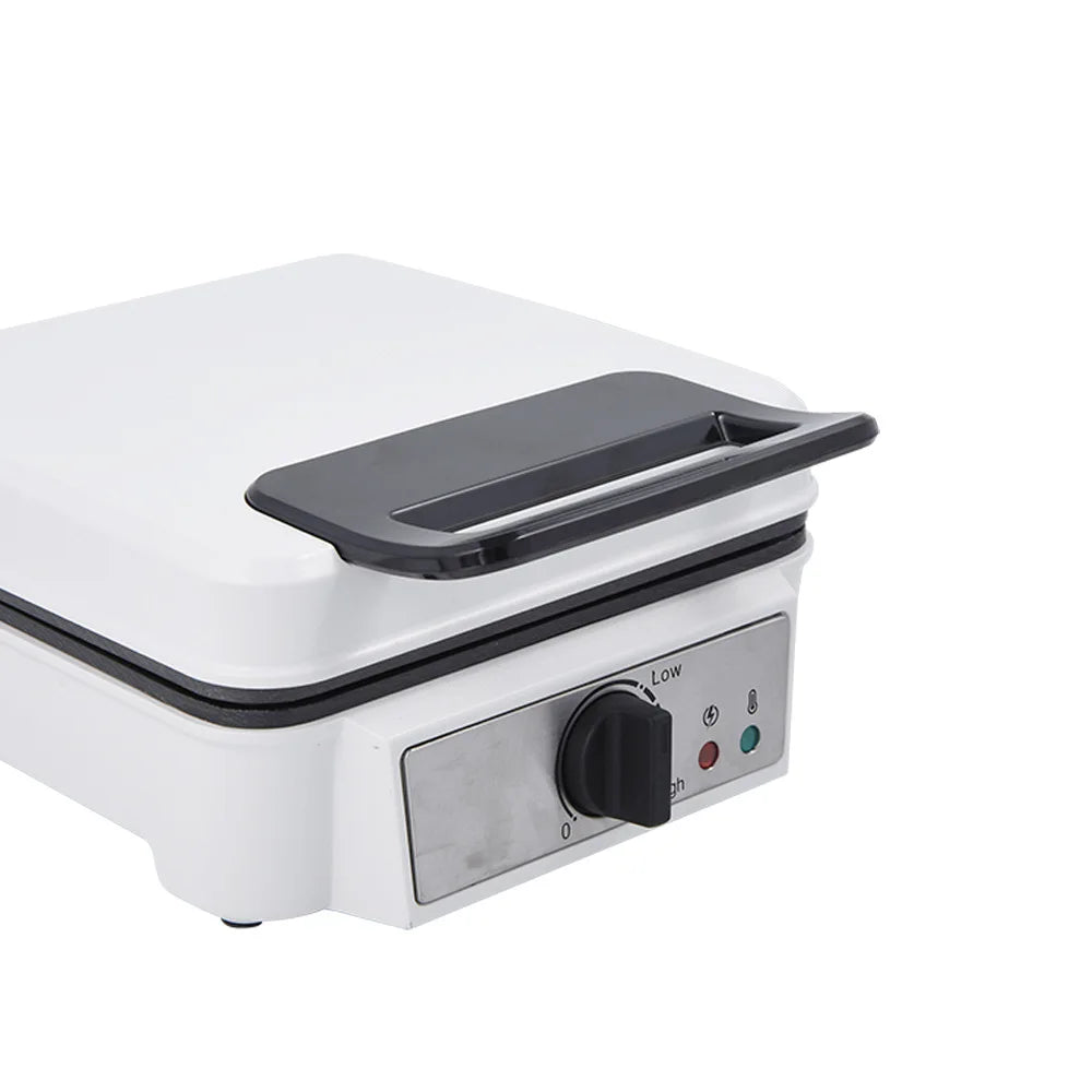 Custom OEM 1200w 4-piece non-stick square stainless steel Belgian waffle maker for breakfast at home