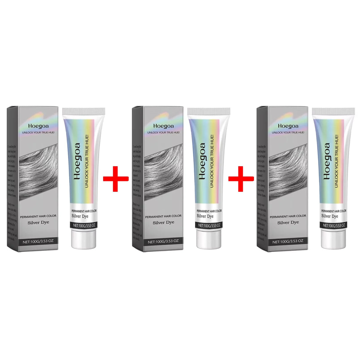 Gray Color Hair Dye Cream Unisex Smoky Silver Punk Style Light Color Metallic Permanent Nourish Natural Trendy Beauty Hair Care
