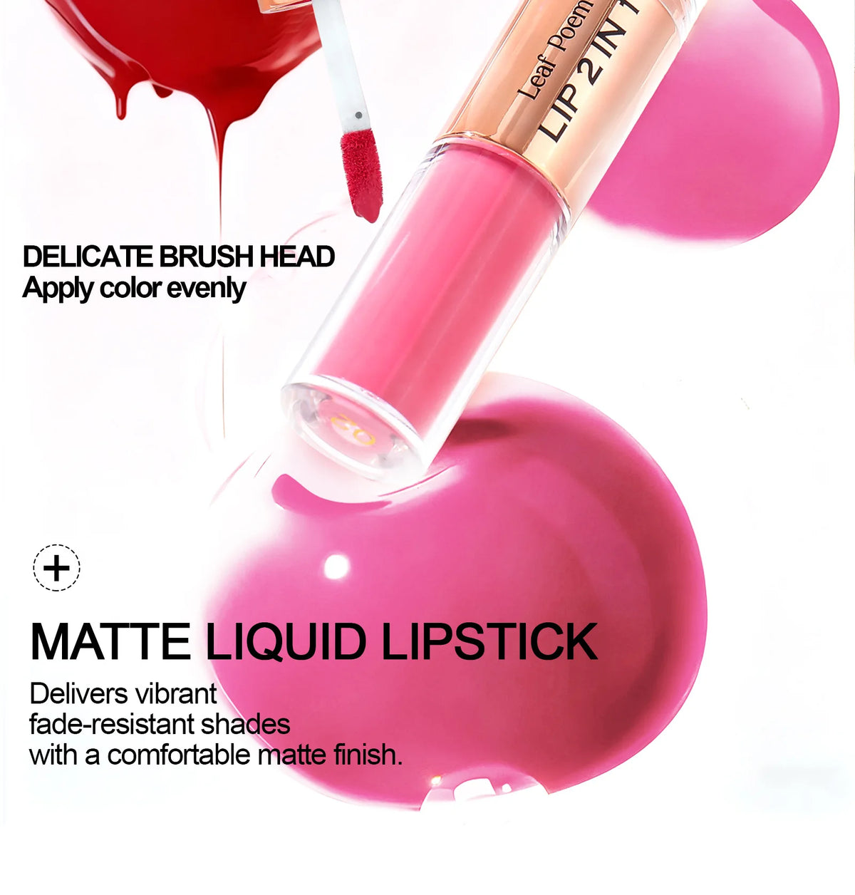 Sexy Red Black Lipstick Waterproof Lipliner Makeup Black Purple Rose Double Head Matte Lipgloss Tapered Lip Liner Contour Pencil