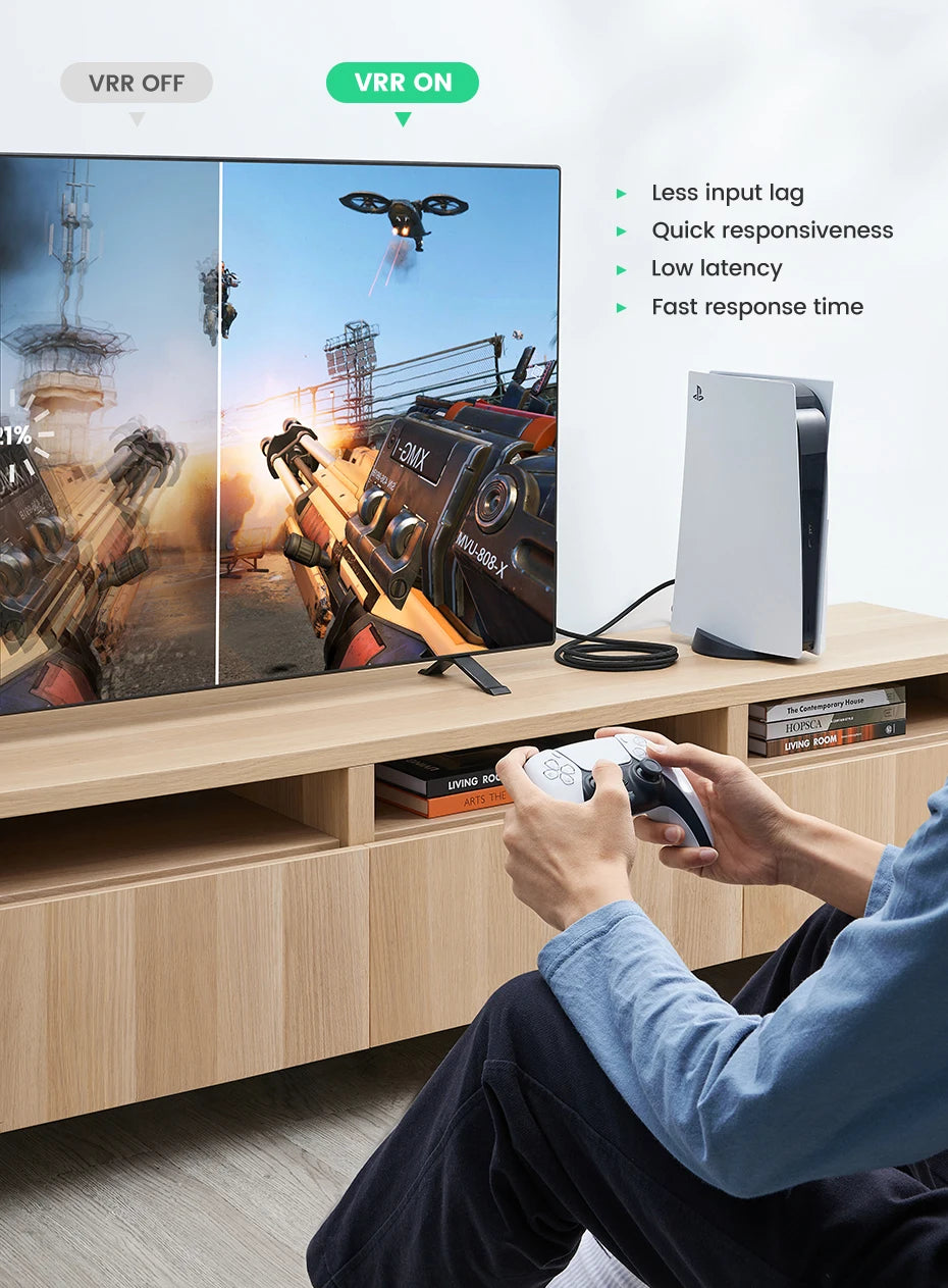 Ugreen HDMI 2.1 Cable Ultra High-speed 8K/60Hz 4K/120Hz for Xiaomi Mi Box PS5 HDMI Splitter Cable HDMI Dolby Vision 48Gbps HDMI