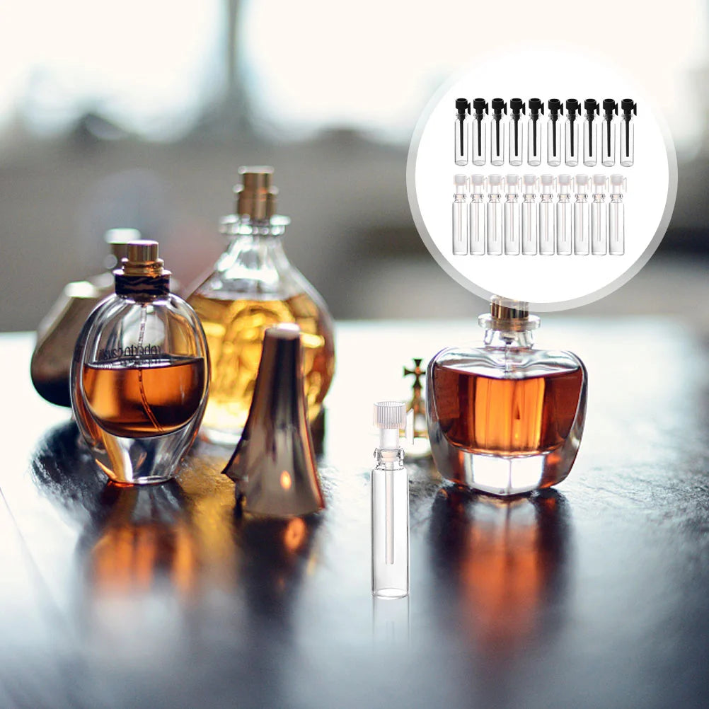 1/2/3 ML Empty Mini Glass Perfume Small Sample Vials Perfume Bottle Laboratory Liquid Fragrance Test Tube Trial Bottle