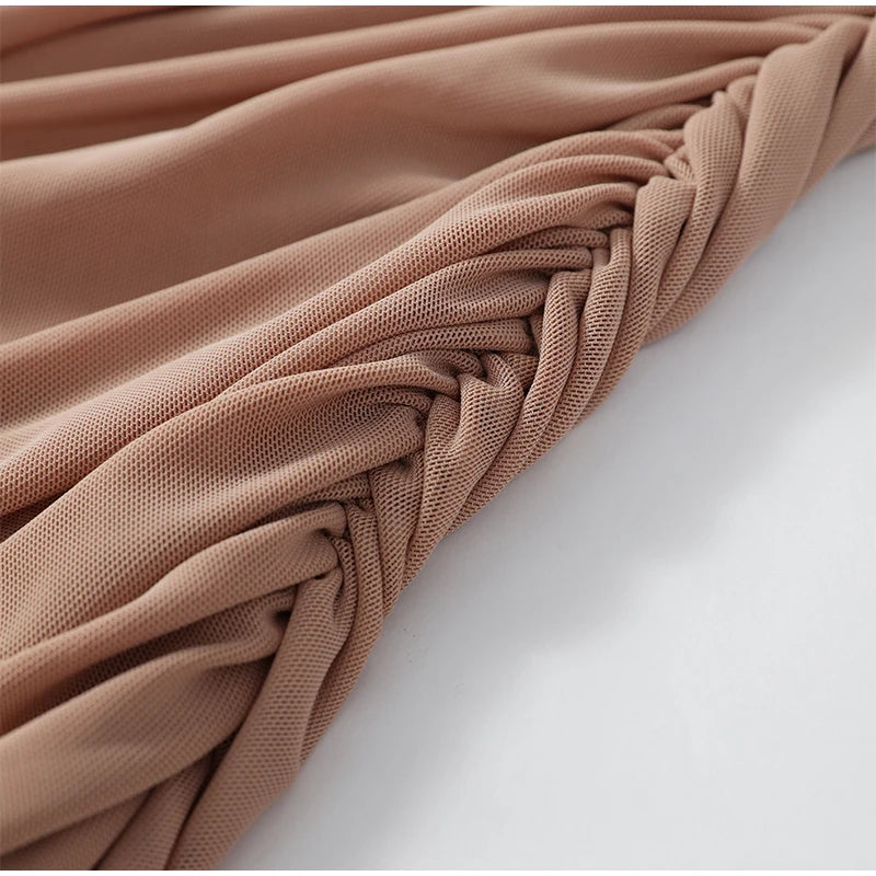 Sexy Slim Fishbone Mini Dresses Women's 2026 Summer Solid V-neck Pleated Sleeveless Bodycon Dress Fashion Lady Party Club Gowns