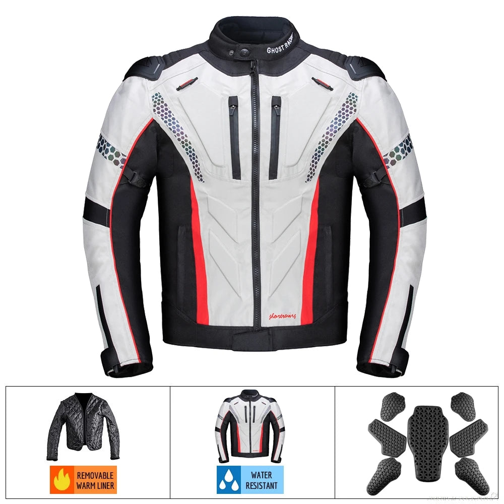 Waterproof Motorcycle Jacket Men Blouson Moto Autumn Winter Cold-proof Motocross Motorbike Riding Clothing Motorcycle Equipment