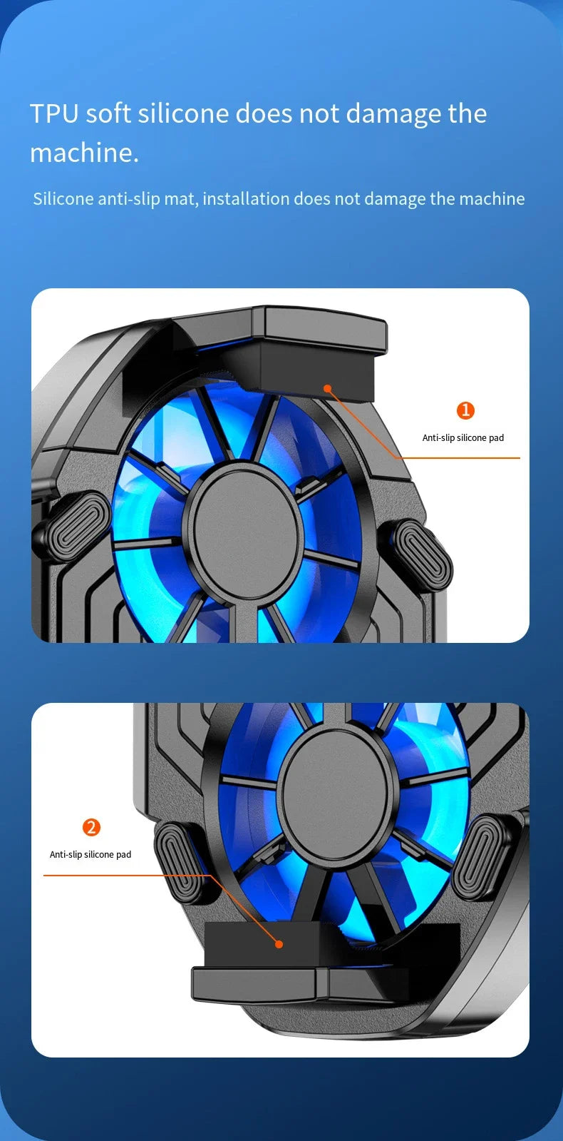 2025 New FS01 Dual - Fan Mobile Phone Cooler, Cools Down In 10 Seconds + Wireless Battery Life,  Relieves Heat  For Your Phone
