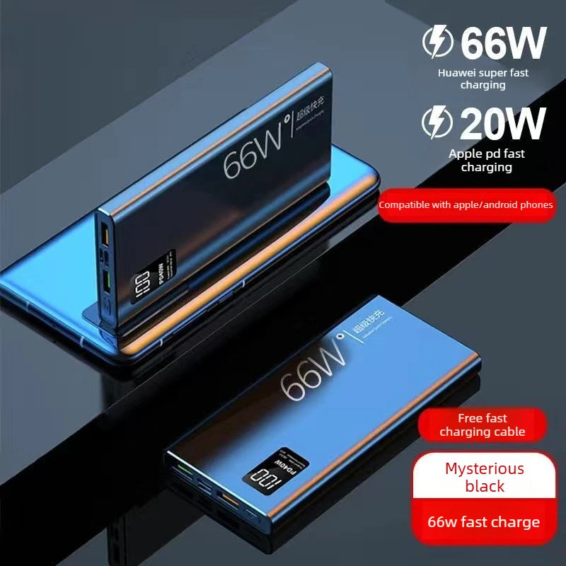 Fast-Charging Power Bank – 10,000–30,000mAh with Built-In Cable