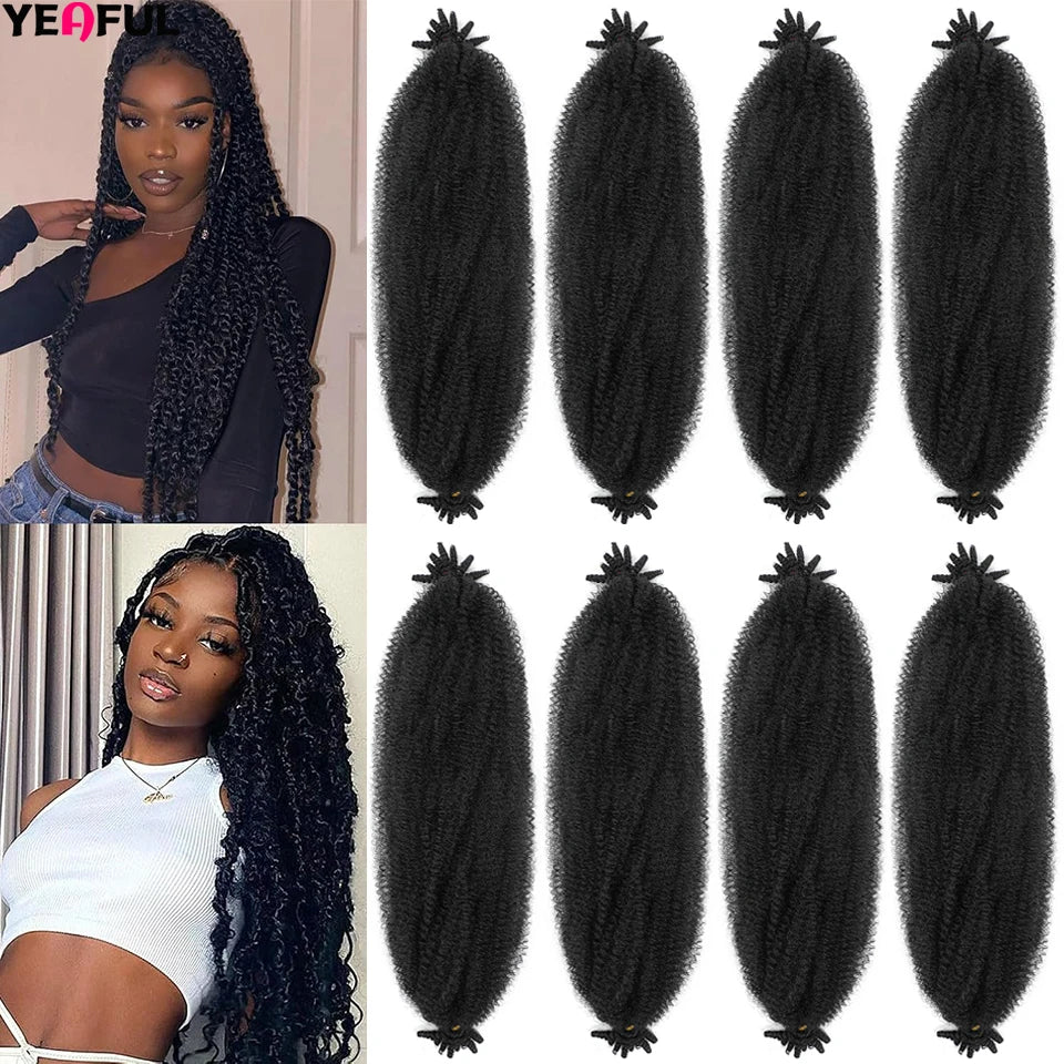 1-8 Packs Ombre Marley Twist Braiding Hair Twisted UP Kinky Twist Hair Springy Afro Twist Hair Marley Hair Extensions For Twists
