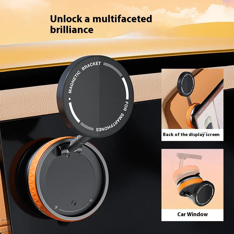 K10B Vacuum Adsorption Magnetic Phone Car Holder for 2025 Suction Cup Dedicated Navigation Folding Phone Holder