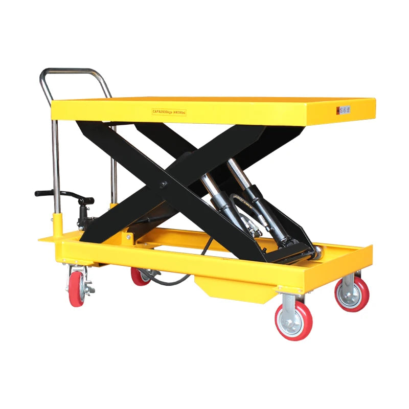 1000kg Portable Hydraulic Manual Lift Table Truck Mobile Mini Hand Lifter for Professional Woodwork Scissor Lifting Tool Pro