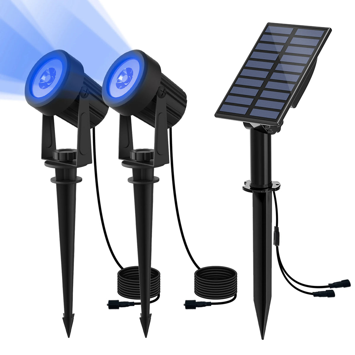 Solar LED Light Outdoor IP65 Waterproof Blue Light Solar Power Light Lawn Light For Garden Decor Solar Wall Light Outdoor
