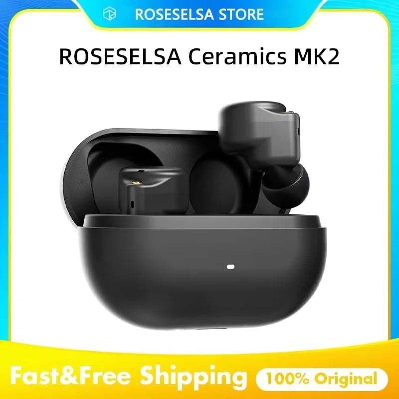 CERAMICS MK2 TWS Earbuds 40dB ANC Hi-Res LDAC\IPX4 45H Playtime HD Mics Game Mode Dual Device Connectivity