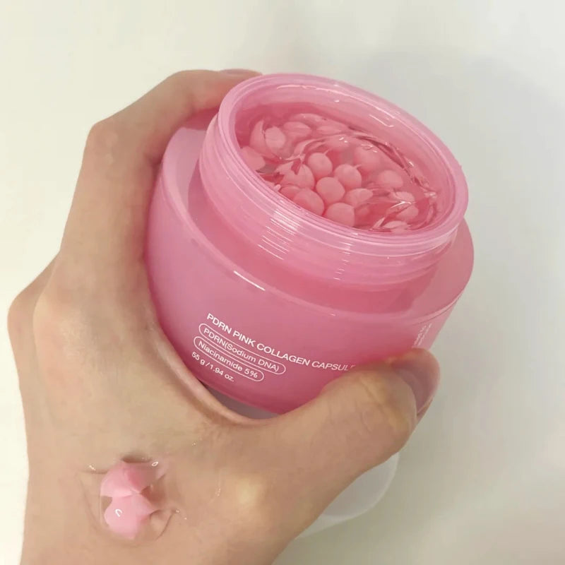 Nicotinamide Infiltrated Pink Collagen Capsule Cream A Facial Moisturizing Product Is Used for Anti-wrinkle And Moisturizing