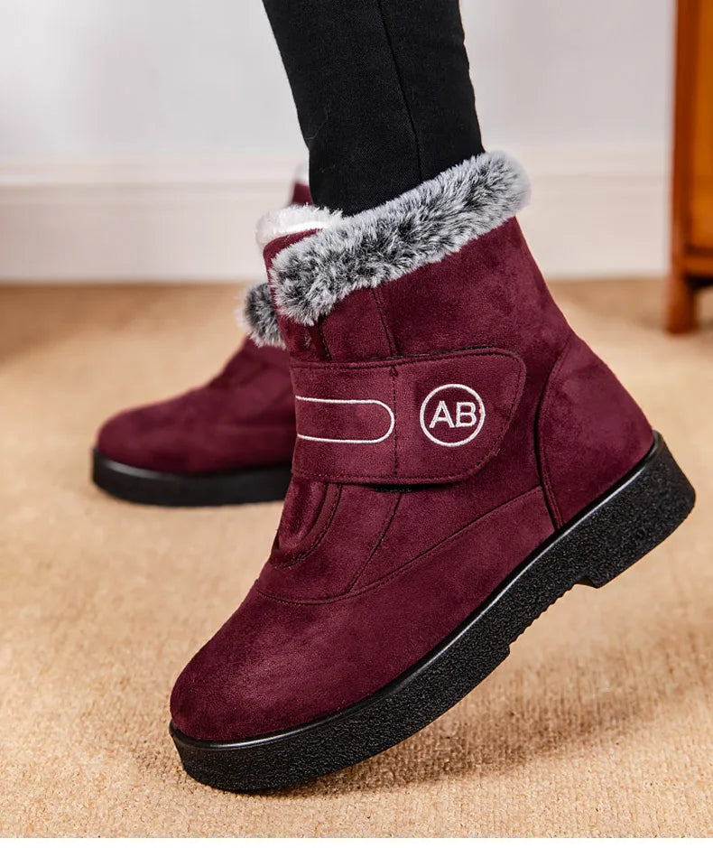 Women's Boots Super Warm Ankle Boots For Women Fur Shoes Winter Shoes Woman Snow Boots For Winter Low Heels Shoes Botas Mujer