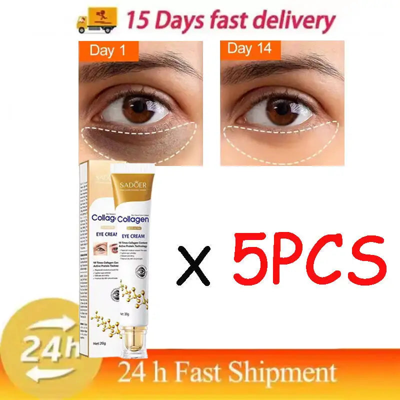 Fast Instant Eye Bag Removal Cream Collagen Removal Wrinkles Firming Skin Fade Fine Lines Brighten Dark Circle Remove Eye Care