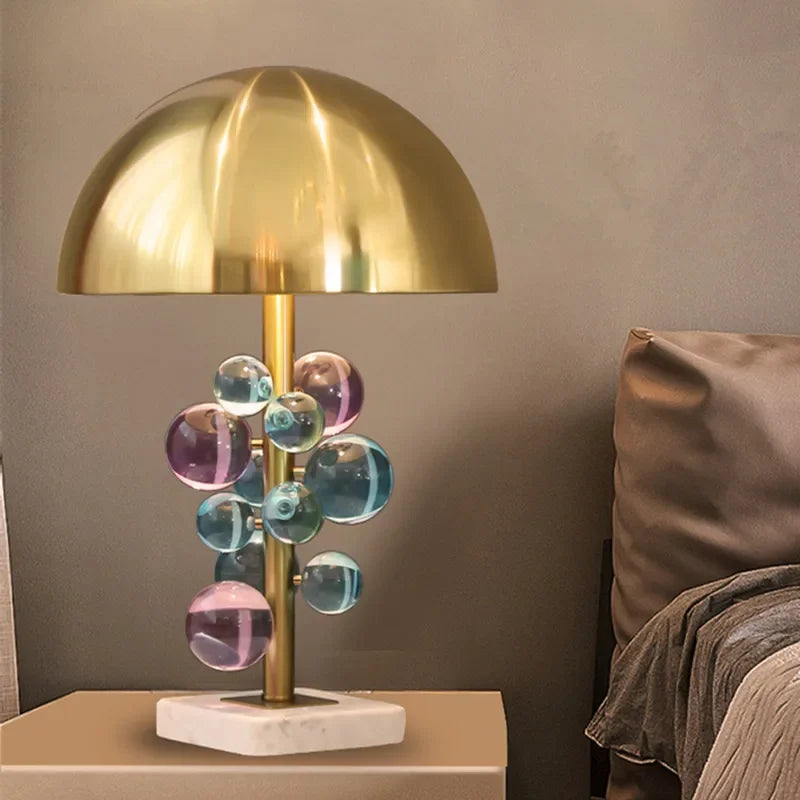 Nordic Creative LED Floor Lamp Colored Glass Ball Italian Designer Mushroom Lamp Living Room decoration Bedroom Reading Light