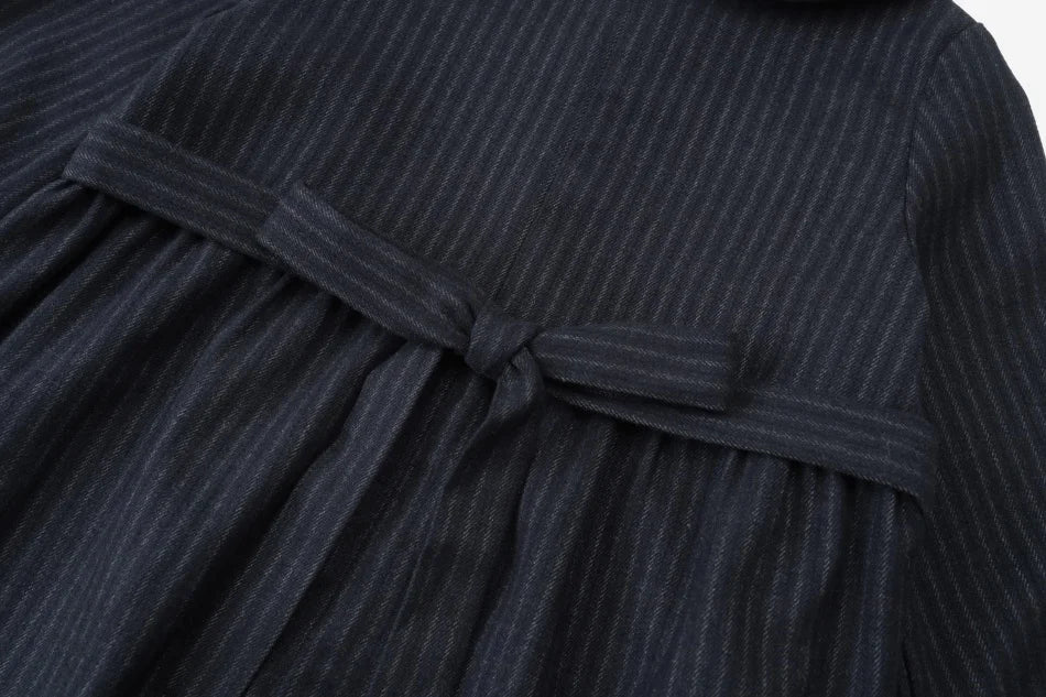 (Ship out in 1 day) AS AW26 ISRAEL Pinstripe Windsor Collection with knitting children clothes shirt