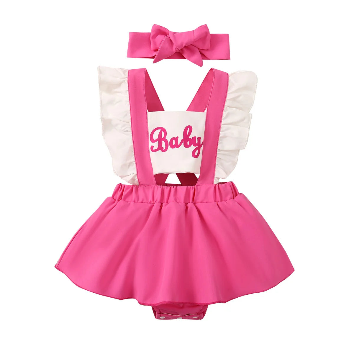 Prowow Baby Girls Clothes 2025 Summer Backless Patchwork Bodysuit Dress For Infants Newborns Clothing Letter Baby Girl Romper