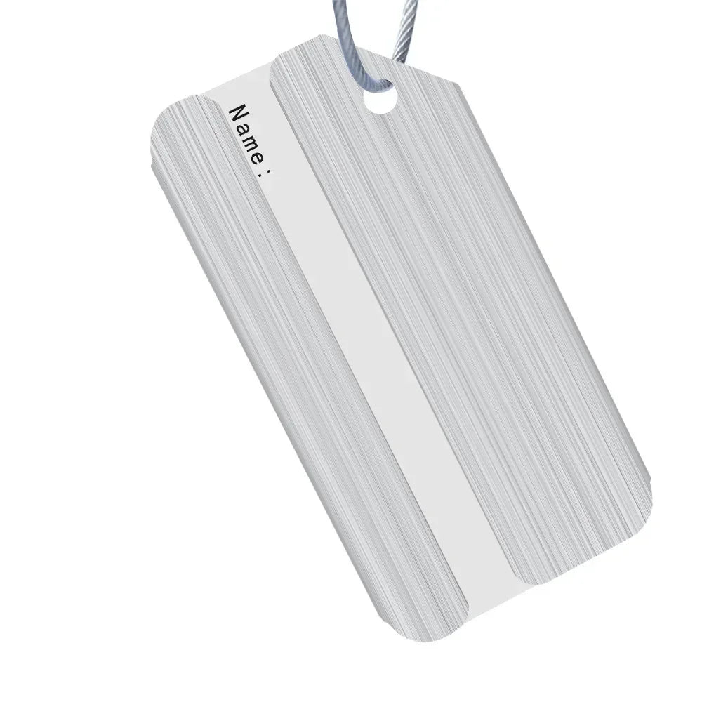 1PC Aluminium Alloy Luggage Tags Fashion Metal Women Men Travel Luggage Suitcase Address Name Label Holder Travel Accessories