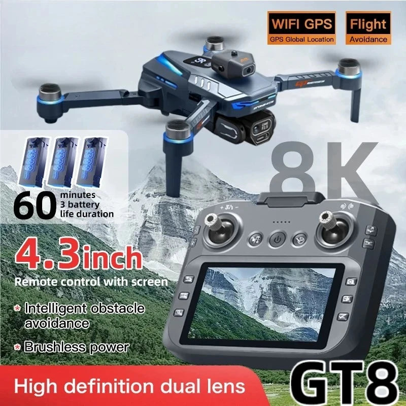 GT8 Folding Camera Drone with Remote Control