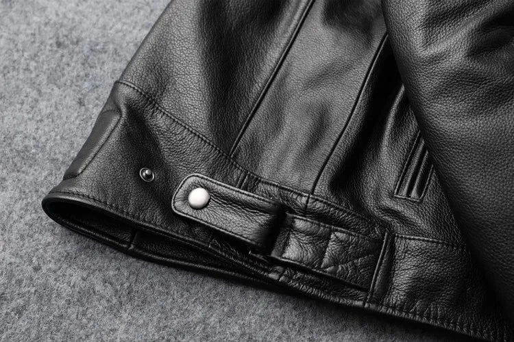 LNY Shop Best.Motor Biker real leather jacket,quality Classic rider leather clothes,man Protectable thick cowhide coat.