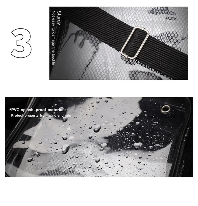 TINYAT Women Lightweight Mesh Strap Transparent PVC Bags Put Lost Headphone Jack Umbrella Cell Phone 9.7 inch iPad For Concerts