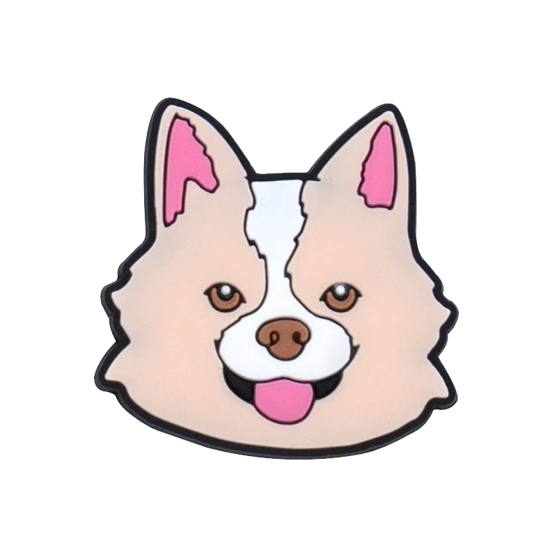 1pcs PVC Dog Shoe Charms Corgi Bulldog Puppy Husky Shoe Decoration Pins for Women Men Kids Sandal Accessories Buckle Ornament