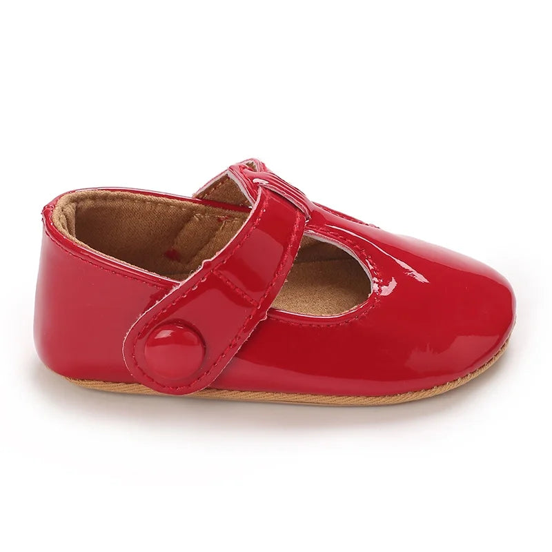 Baby Learning Walk Shoes,Multi Color Patent T-Strap Mary Jane Shoes,Soft Fashion Infant Daily Footwear for Baby Girls 0-1 Year
