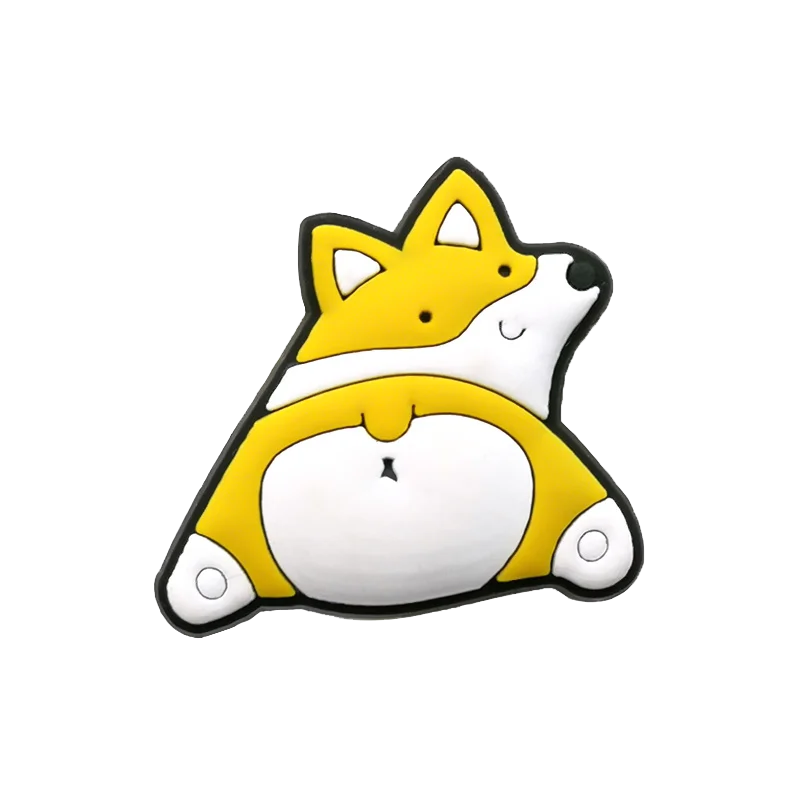 1pcs PVC Dog Shoe Charms Corgi Bulldog Puppy Husky Shoe Decoration Pins for Women Men Kids Sandal Accessories Buckle Ornament