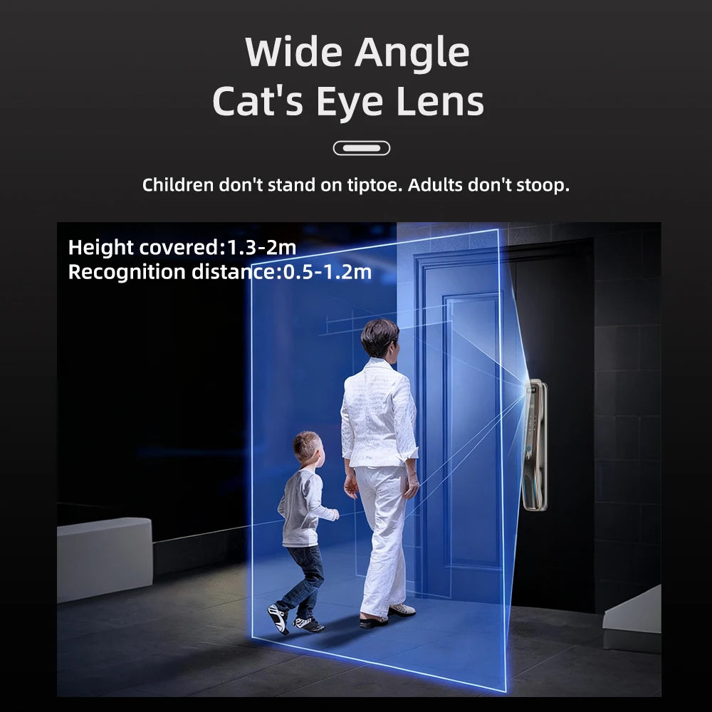 Wifi Tuya APP Password Door Lock Face Recognition Smart Lock With Camera  Digital Electronic Lock Automatic